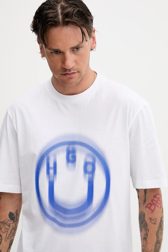 Hugo Blue tricou din bumbac 50543493 alb