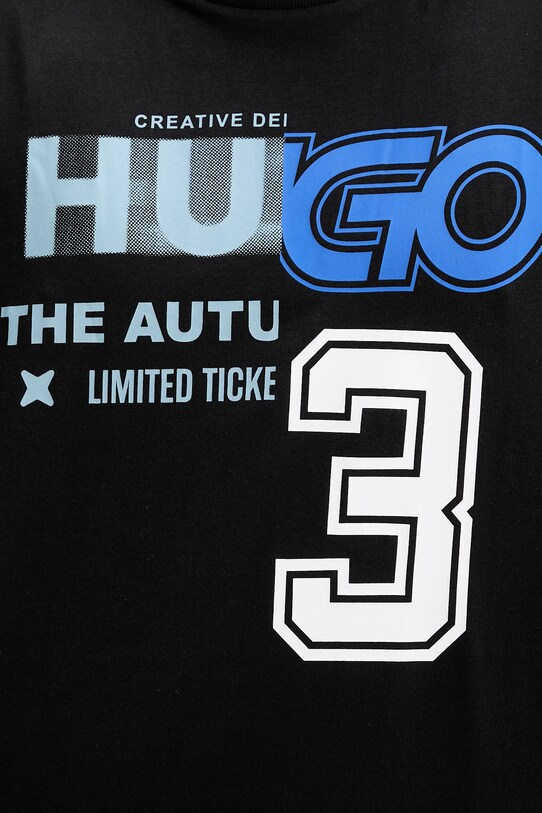 Hugo Blue pamut póló 50544168 fekete