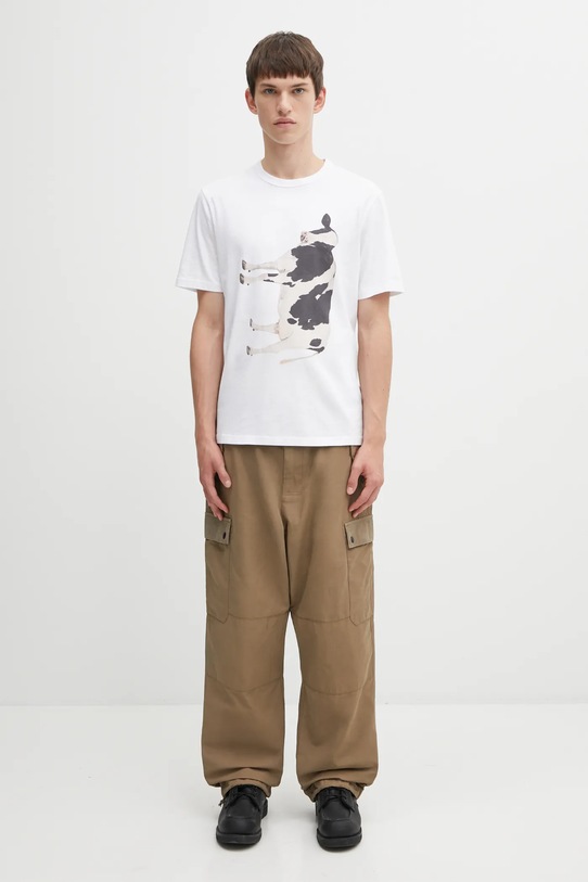 Barbour t-shirt bawełniany x Paul Smith T-Shirt MTS1525WH11