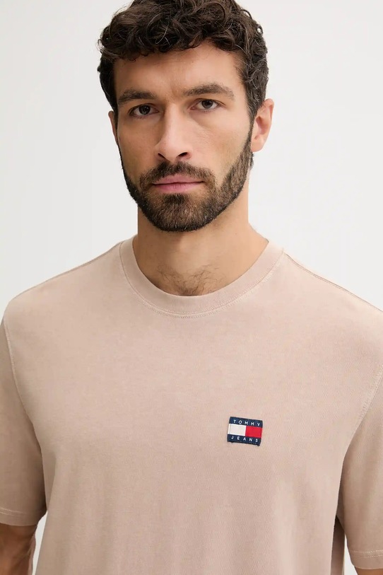 Îmbrăcăminte Tommy Jeans tricou din bumbac DM0DM21975 maro