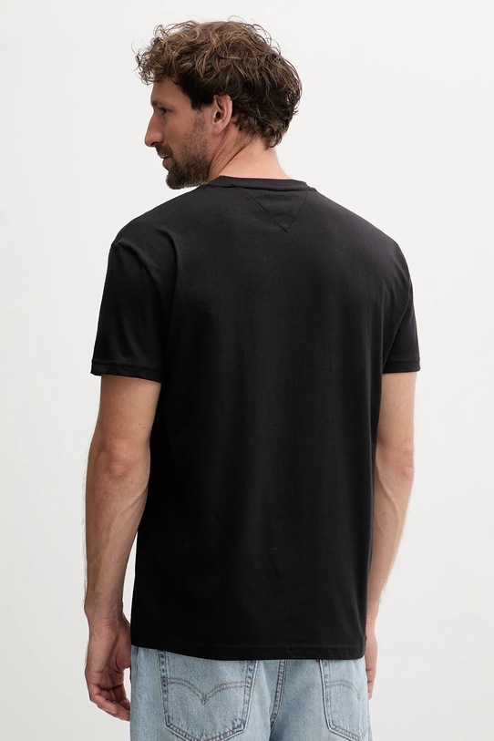 Tommy Jeans t-shirt bawełniany DM0DM21978 czarny AW25