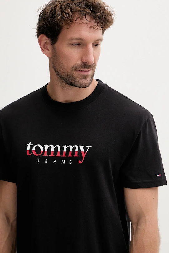Îmbrăcăminte Tommy Jeans tricou din bumbac DM0DM21978 negru