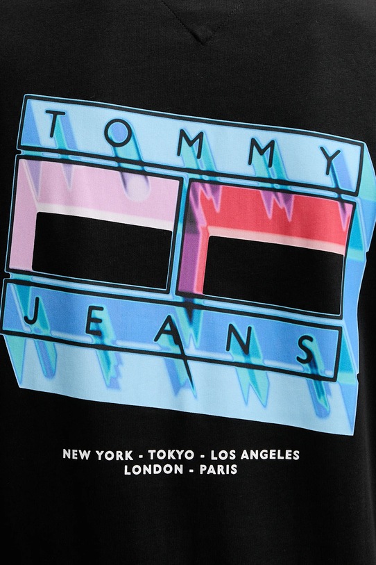 Памучна тениска Tommy Jeans DM0DM21980 черен