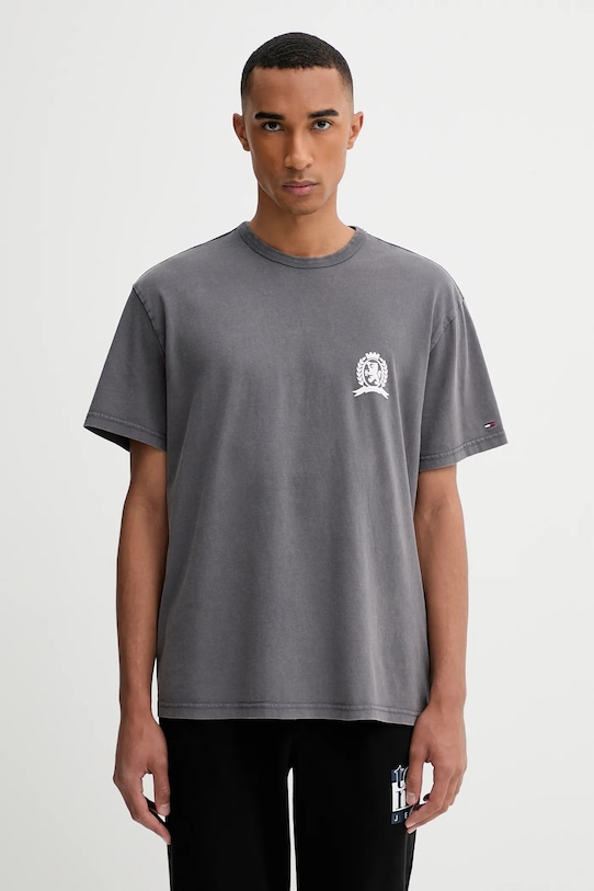 Îmbrăcăminte Tommy Jeans tricou din bumbac DM0DM21986 gri