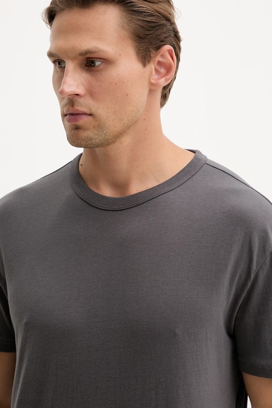 Bavlněné tričko Tommy Jeans šedá DM0DM21989