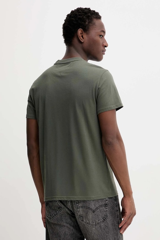 Odzież Tommy Jeans t-shirt bawełniany DM0DM22049 zielony