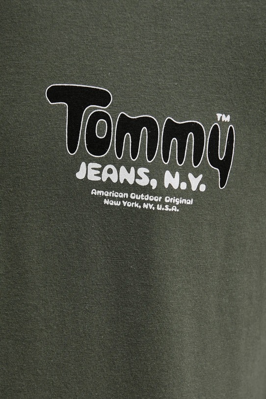 Bombažna kratka majica Tommy Jeans DM0DM22049 zelena
