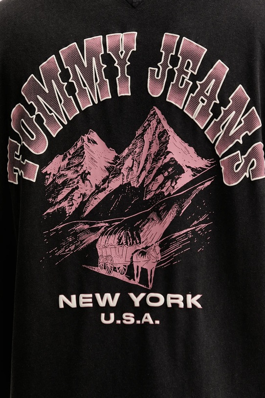 Bavlněné tričko Tommy Jeans DM0DM22060 černá