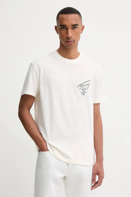 Одежда Хлопковая футболка Tommy Jeans DM0DM22120 бежевый