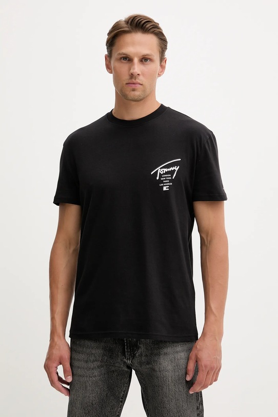 Odzież Tommy Jeans t-shirt bawełniany DM0DM22120 czarny