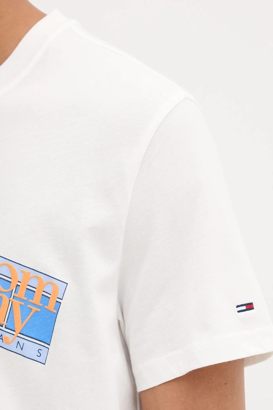 Bavlněné tričko Tommy Jeans DM0DM22127 béžová