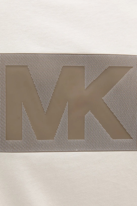 Βαμβακερό μπλουζάκι Michael Kors CT552NHFV4 μπεζ