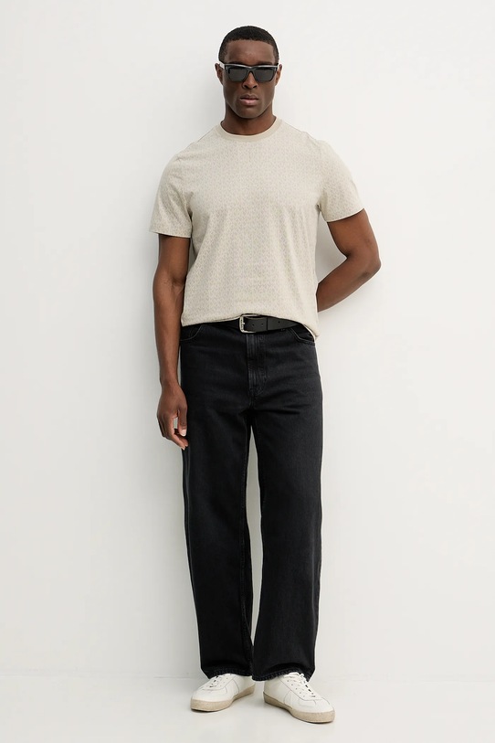 Michael Kors t-shirt bawełniany CS5529A5KS beżowy SS26