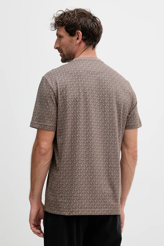 Ρούχα Βαμβακερό μπλουζάκι Michael Kors CS5529A5KS καφέ