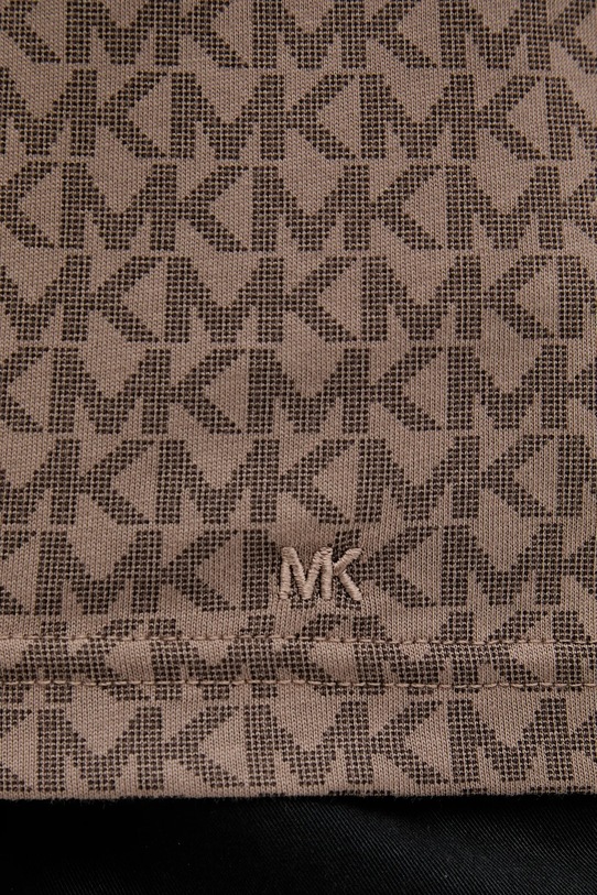 Βαμβακερό μπλουζάκι Michael Kors CS5529A5KS καφέ