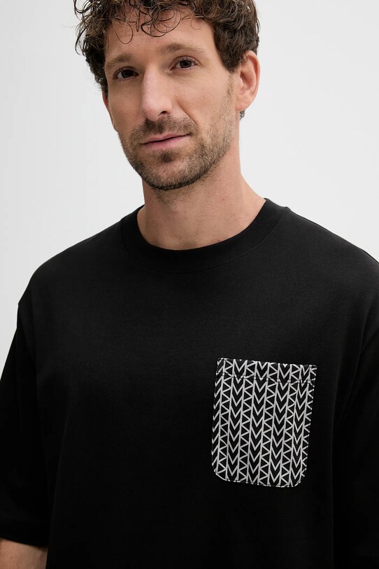 Michael Kors t-shirt bawełniany czarny CT552LM1V2