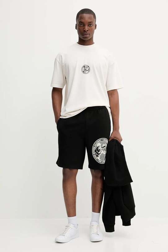 HUGO t-shirt bawełniany 50542366 beżowy AW25