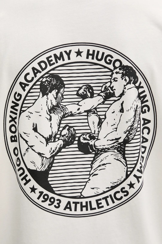 HUGO t-shirt bawełniany beżowy 50542366