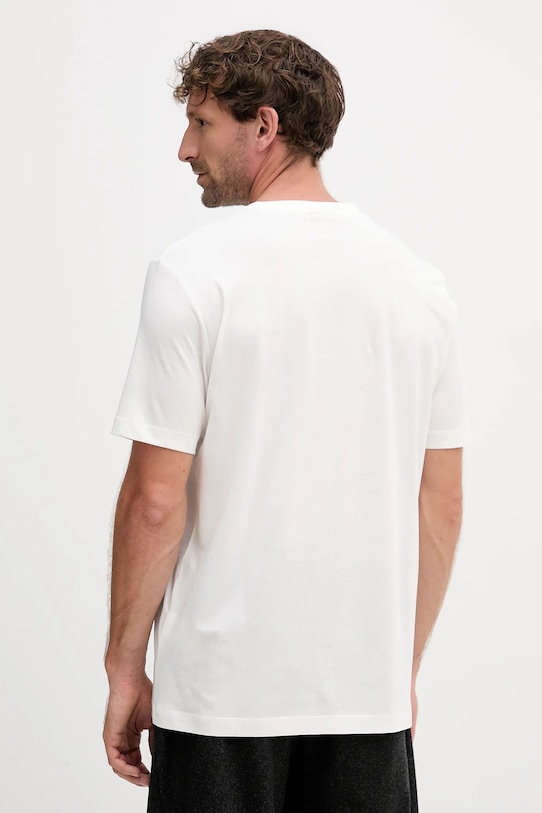 HUGO t-shirt bawełniany 50542737 beżowy AW25