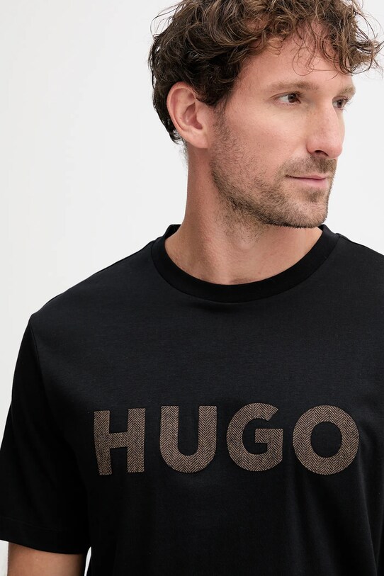 Odzież HUGO t-shirt bawełniany 50542737 czarny