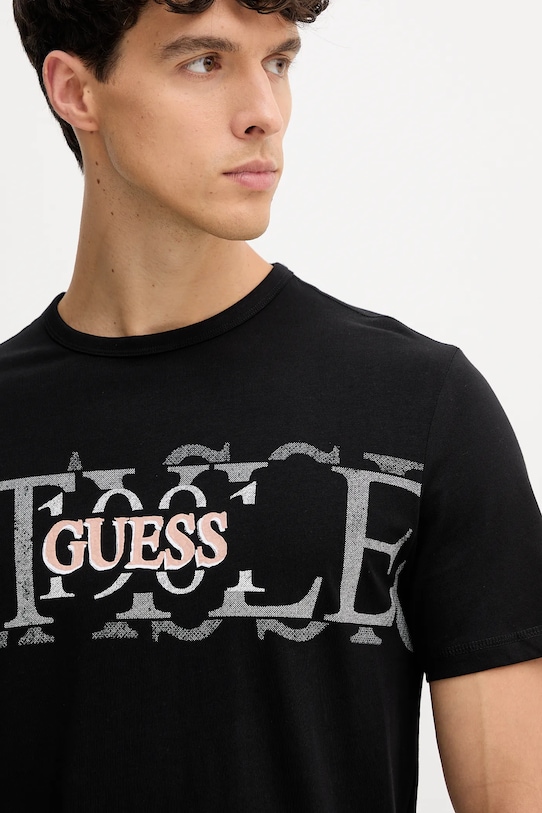 Guess tricou din bumbac negru M5YI14.I3Z14