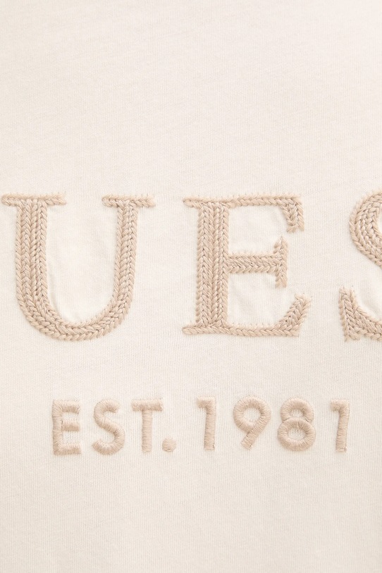 Памучна тениска Guess бежов M5YI17.I3Z14