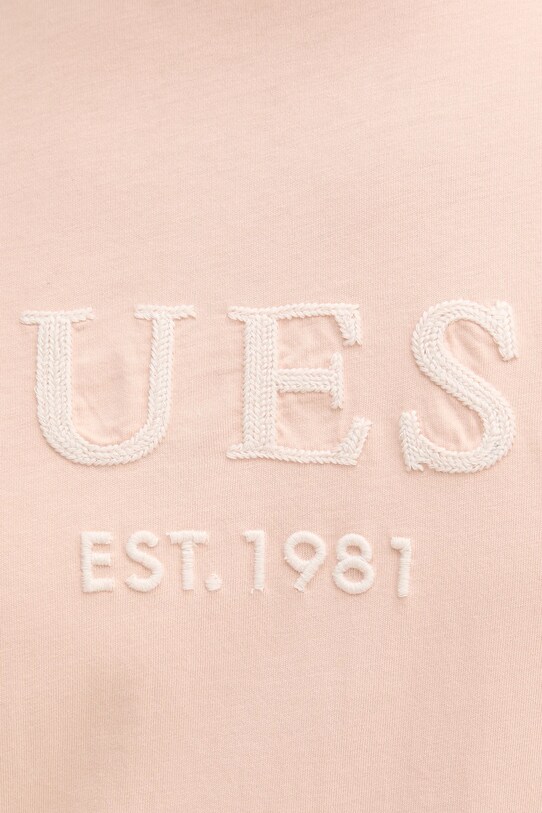 Βαμβακερό μπλουζάκι Guess πορτοκαλί M5YI17.I3Z14