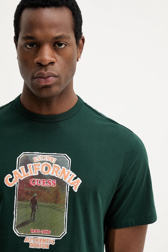 Guess t-shirt in cotone PANORAMA verde M5YI18.I3Z14