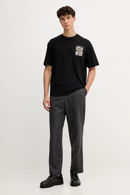 Guess t-shirt bawełniany M5YI20.K8FQ4 czarny AW25