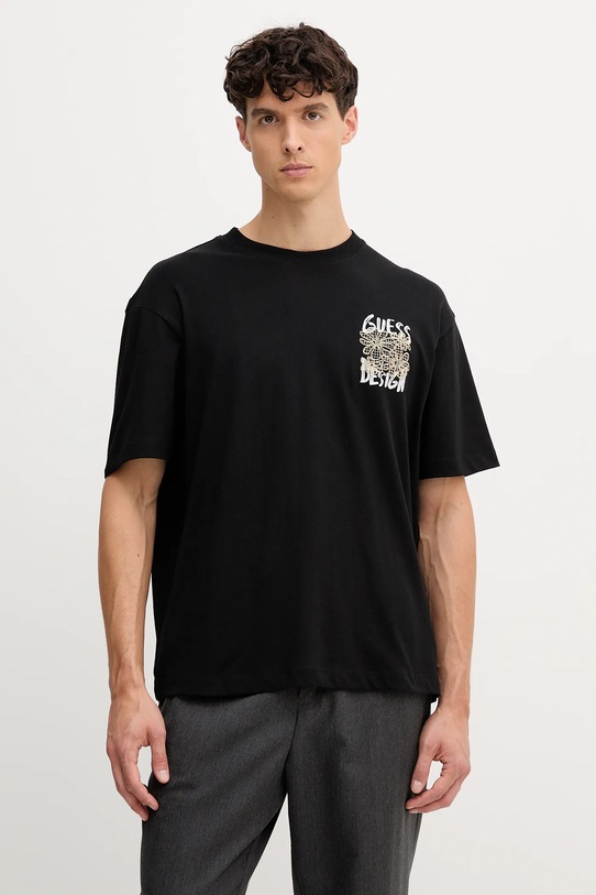 Odzież Guess t-shirt bawełniany M5YI20.K8FQ4 czarny