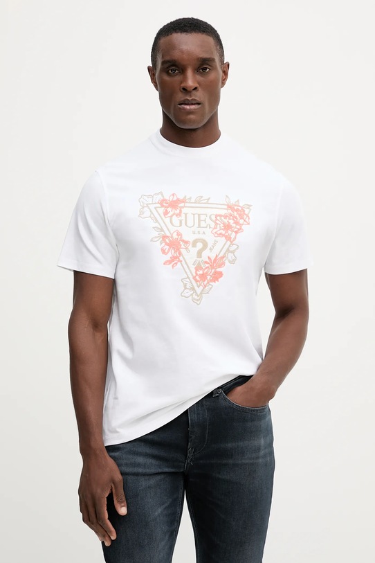 Guess t-shirt bawełniany regular biały M5YI21.K8FQ4