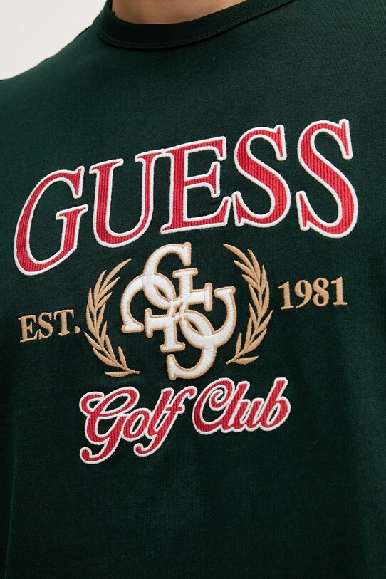 Guess tricou din bumbac 4G M5YI22.K8FQ4 verde