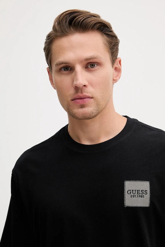 Дрехи Памучна тениска Guess M5YI27.KCCM1 черен