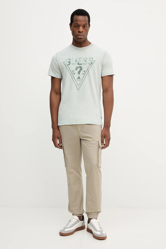 Guess t-shirt bawełniany M5YI42.KBW41 zielony AW25