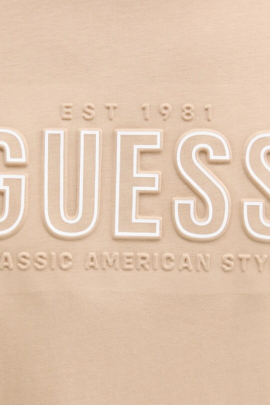 Памучна тениска Guess бежов M5YI44.KBW41