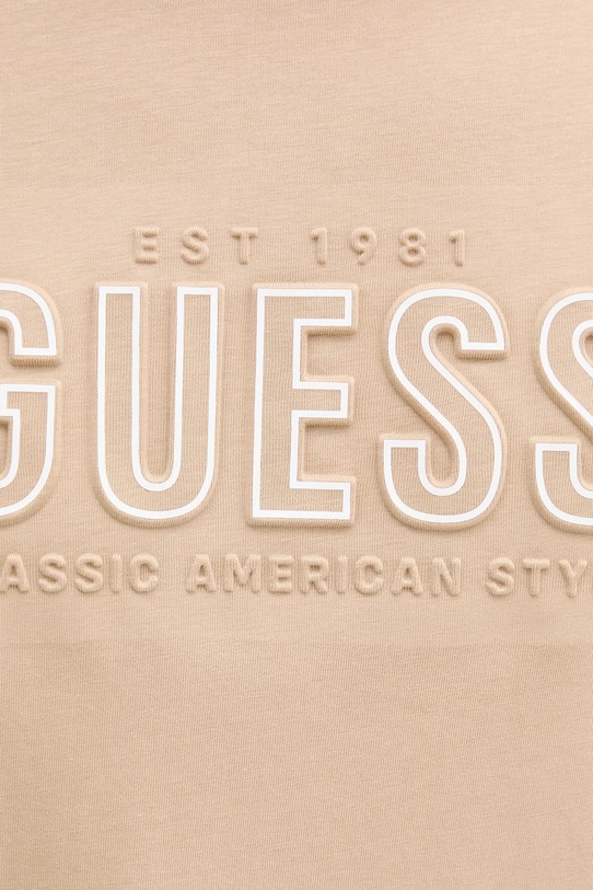 Памучна тениска Guess бежов M5YI44.KBW41