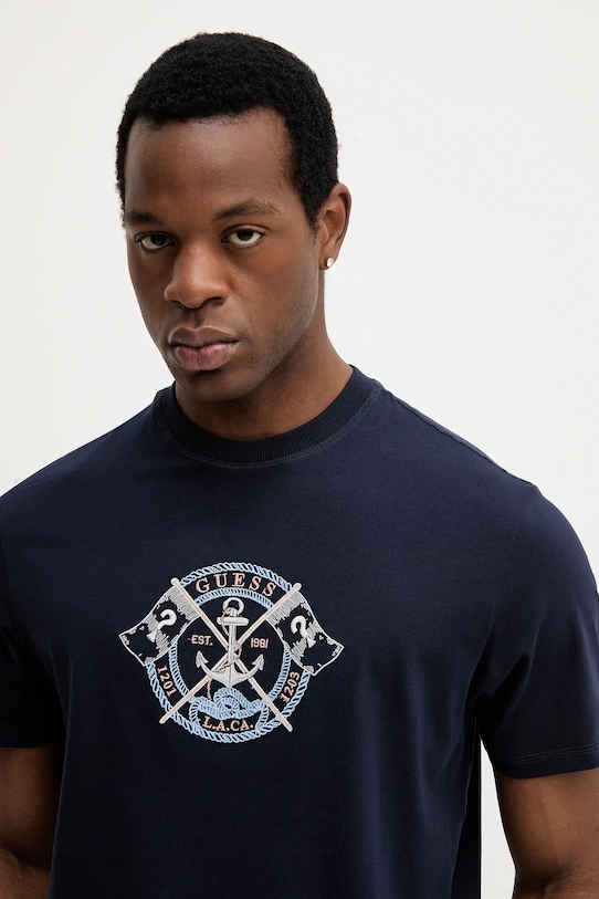 Бавовняна футболка Guess MARINA темно-синій M5YI62.K8FQ4