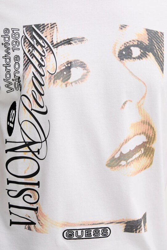 Guess tricou din bumbac M5YI68.KBW41 alb