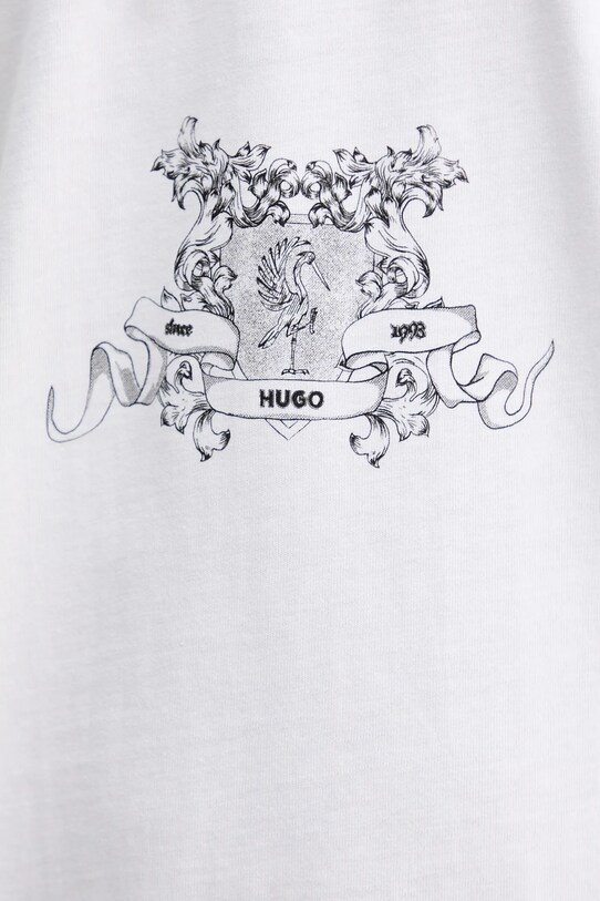 HUGO t-shirt bawełniany 50542817 beżowy