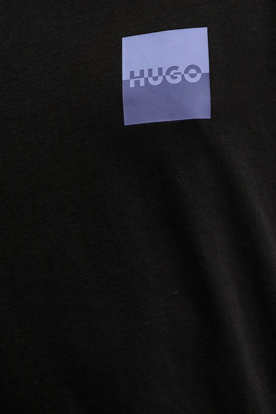 HUGO pamut póló 50544458 fekete