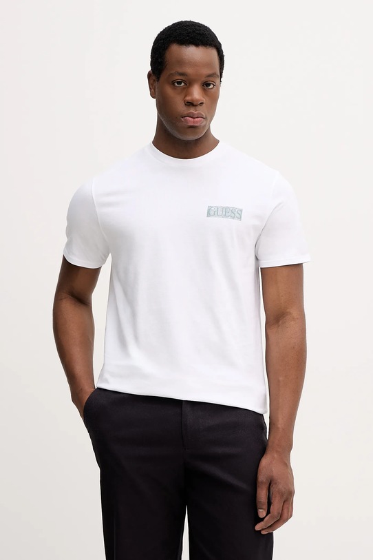 Odzież Guess t-shirt bawełniany PAINTERS M5YI48.KBW41 biały