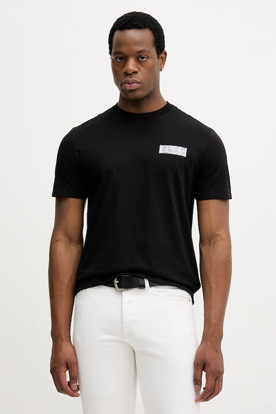 Odzież Guess t-shirt bawełniany PAINTERS M5YI48.KBW41 czarny