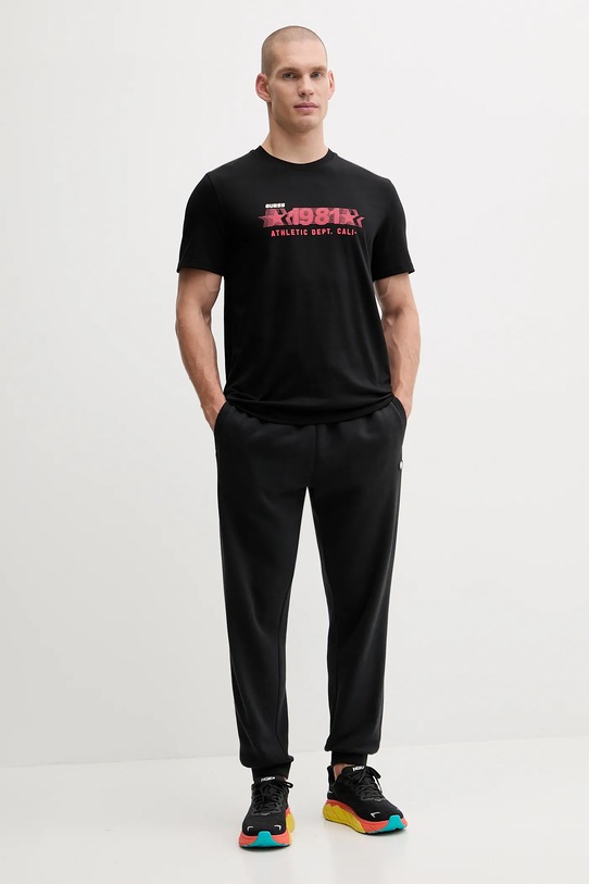 Бавовняна футболка Guess ADELMO Z5YI19.I3Z14 чорний AW25