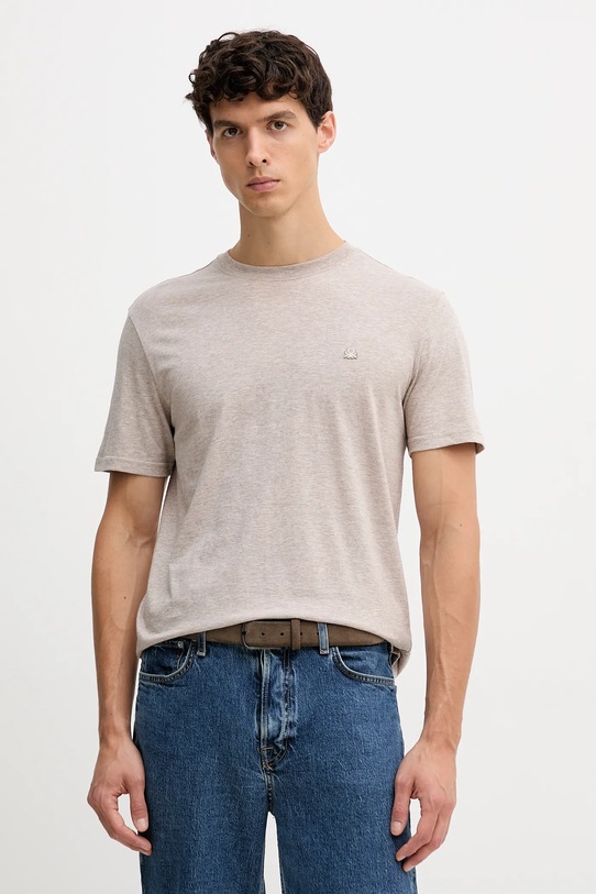 United Colors of Benetton t-shirt bawełniany bawełna beżowy 3UWFU10AU