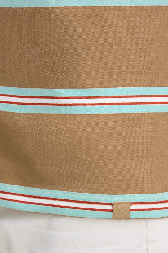 United Colors of Benetton t-shirt bawełniany 380ZU10AY beżowy