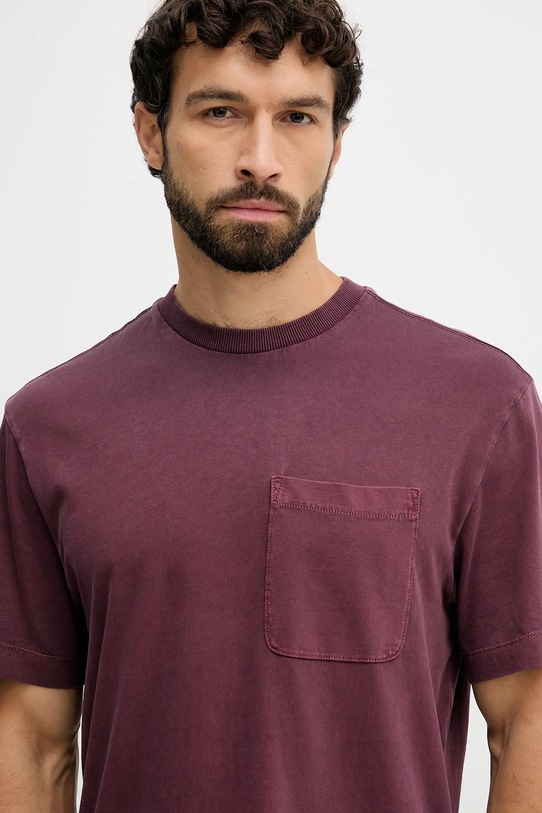 United Colors of Benetton t-shirt bawełniany bordowy 3ZITU10AV