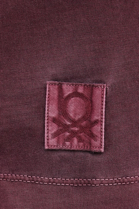 United Colors of Benetton t-shirt bawełniany 3ZITU10AV bordowy