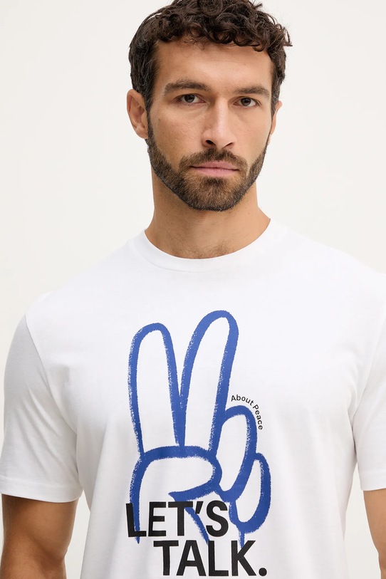 United Colors of Benetton t-shirt bawełniany biały 3MI5U10AT