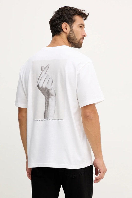 United Colors of Benetton t-shirt bawełniany nadruk biały 3MI5U10AX