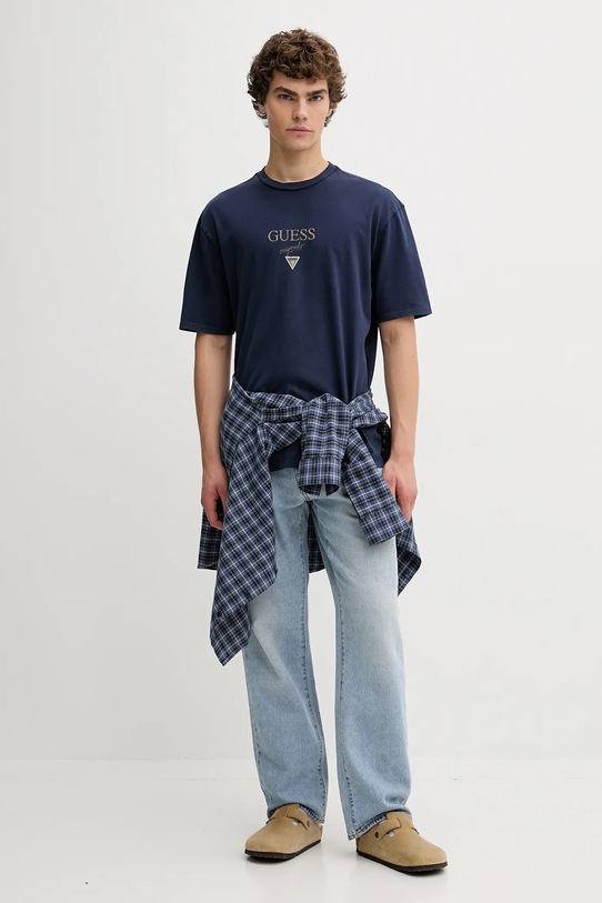 Guess Originals t-shirt bawełniany M5GI69.K8FQ4 granatowy AW25